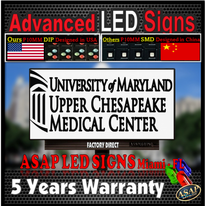 Full Color Outdoor LED Sign 50″x125″ P10 with Wi-Fi – 3 Year Warranty + 2 option