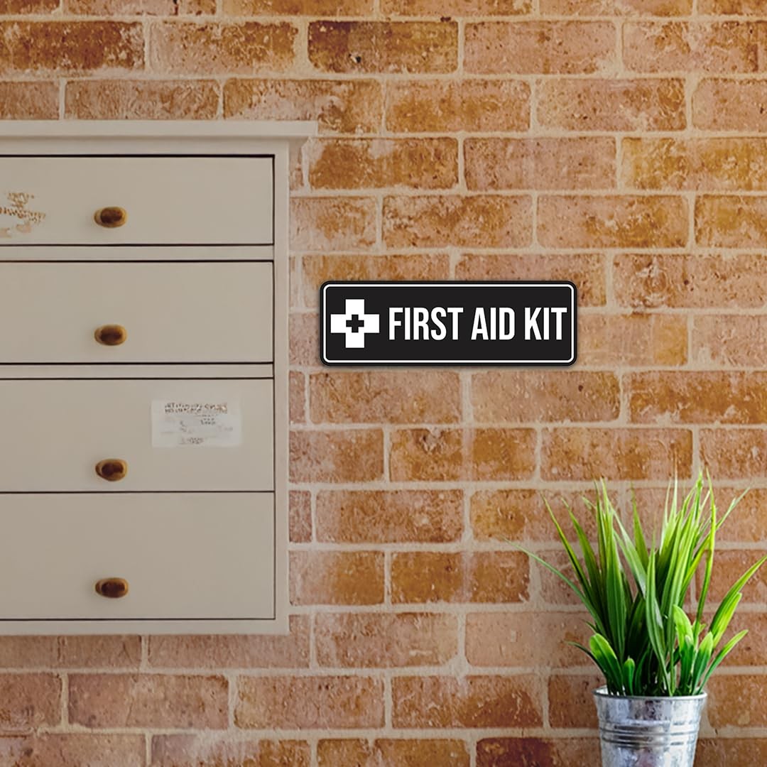Standard First Aid Kit Sign (Blue) – Small