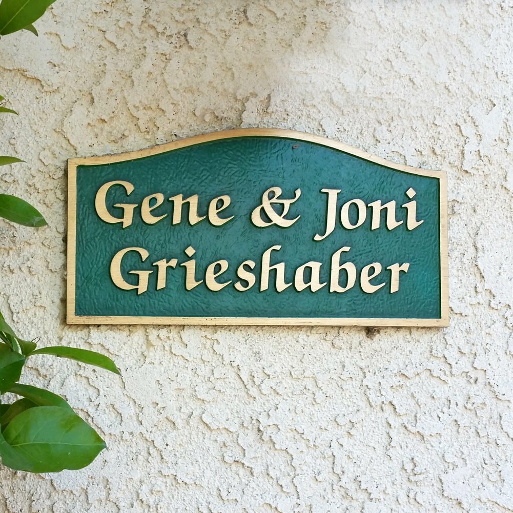 Bronze House Plaque Outdoor Welcome Address Personalized Made in U.S.A.