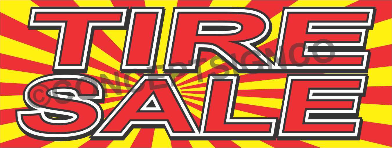 1.5’x4′ TIRE SALE BANNER Outdoor Indoor Sign Tires Wheels Cars Auto Repair Rims