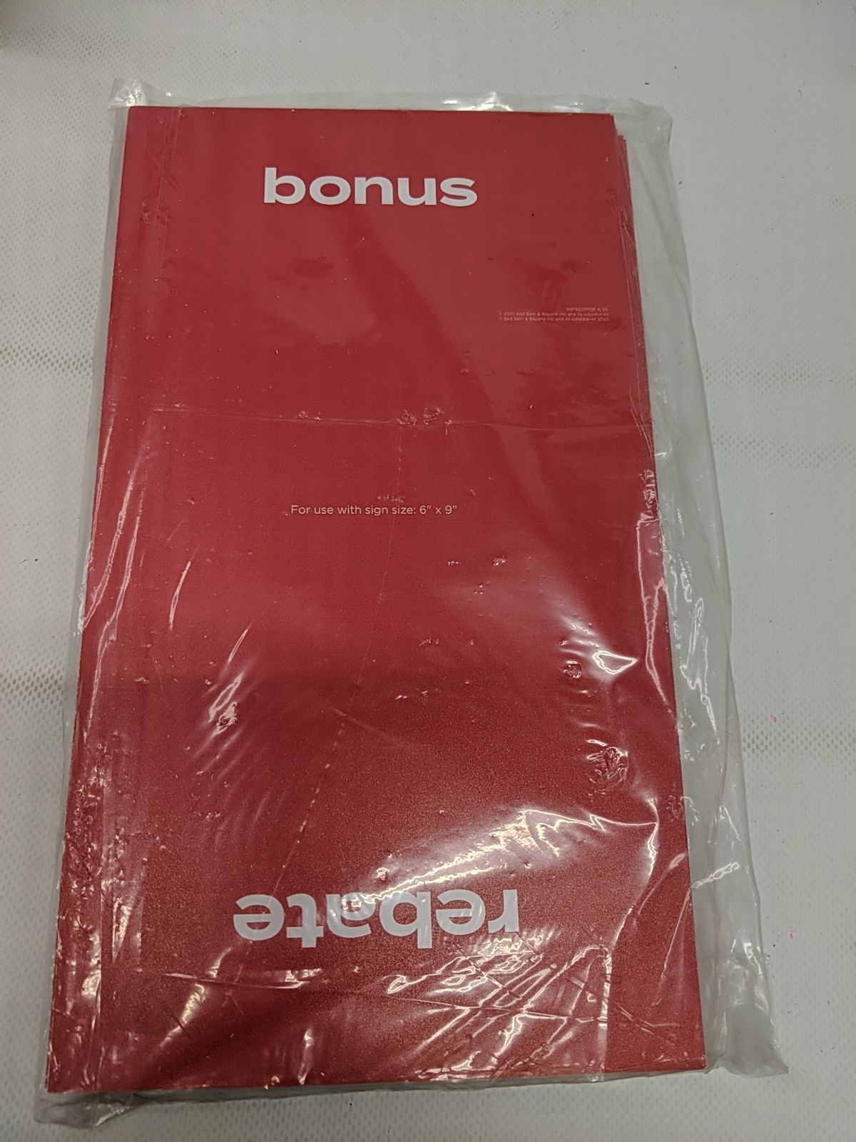 Rebate/Bonus Red Display Tags Sign Size 6″X9″ Lot Of 25 New