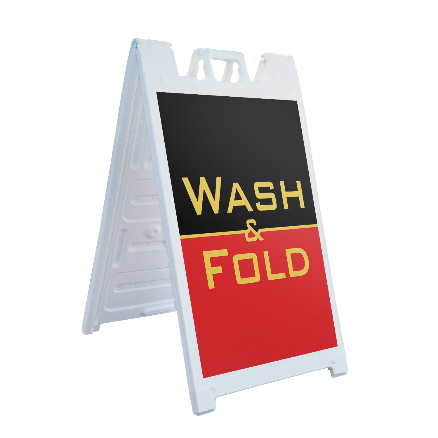Wash And Fold Heavy Duty A-Frame Sidewalk Sign Laundry Service Reliable Quick