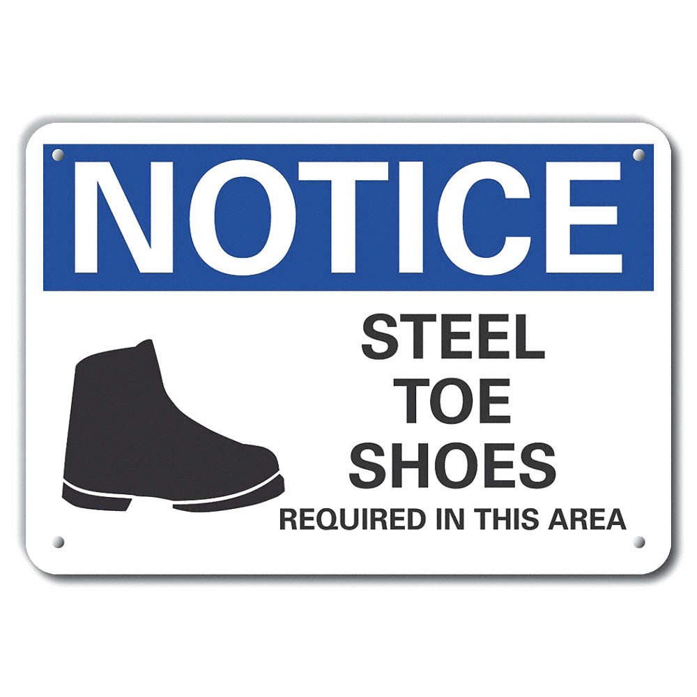 LYLE LCU5-0072-NP_10X7 Plastic Foot Notice Sign,7x10in,Plastic 64NM37