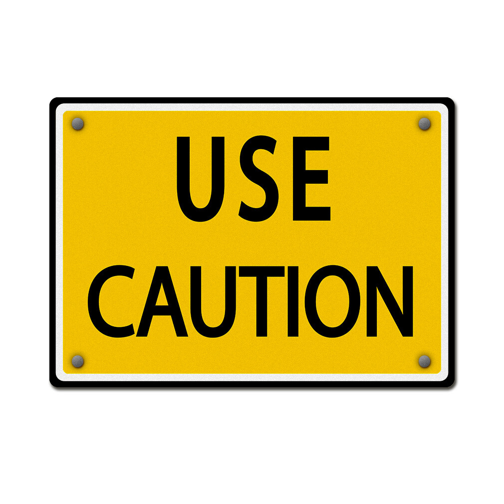 Horizontal Metal Sign Use Caution Weatherproof Street Signage