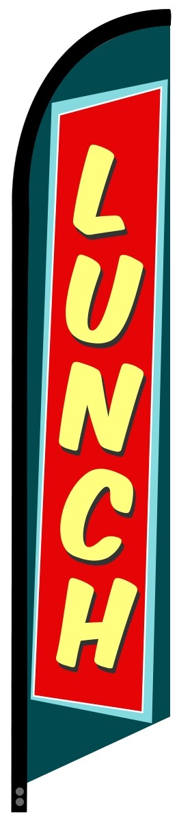 LUNCH Feather Swooper Flag Banner Sign 8145