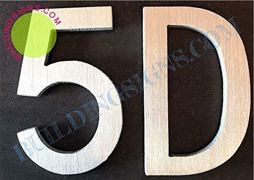 Apartment Number 5D Sign (Brush Silver,, Rust Free, 2.75 inch)….–REF24-1027