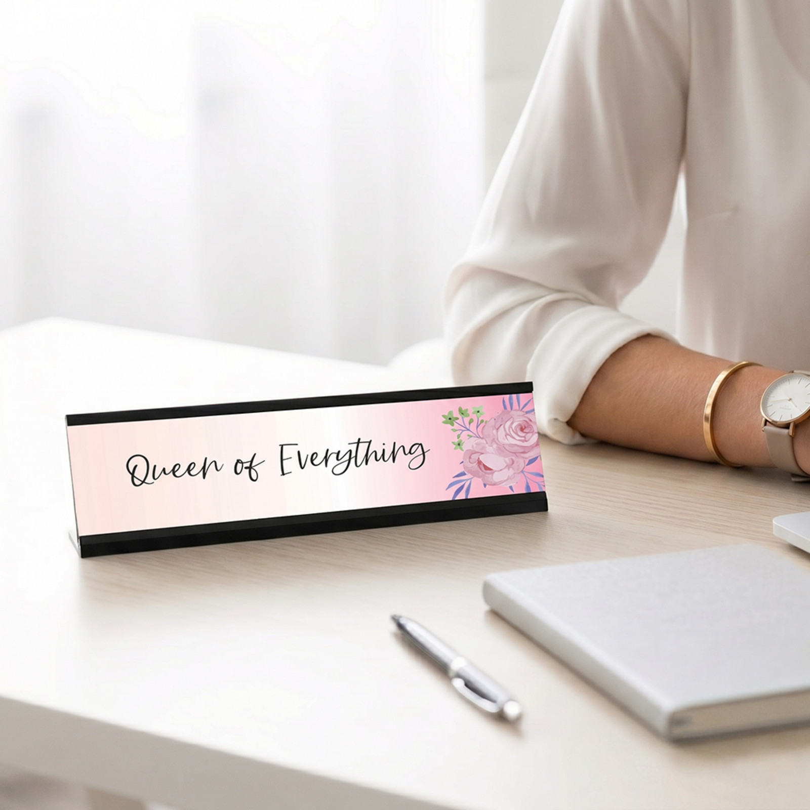 Queen of Everything, Designer Series Desk Sign, Novelty Nameplate (2 x 8″)