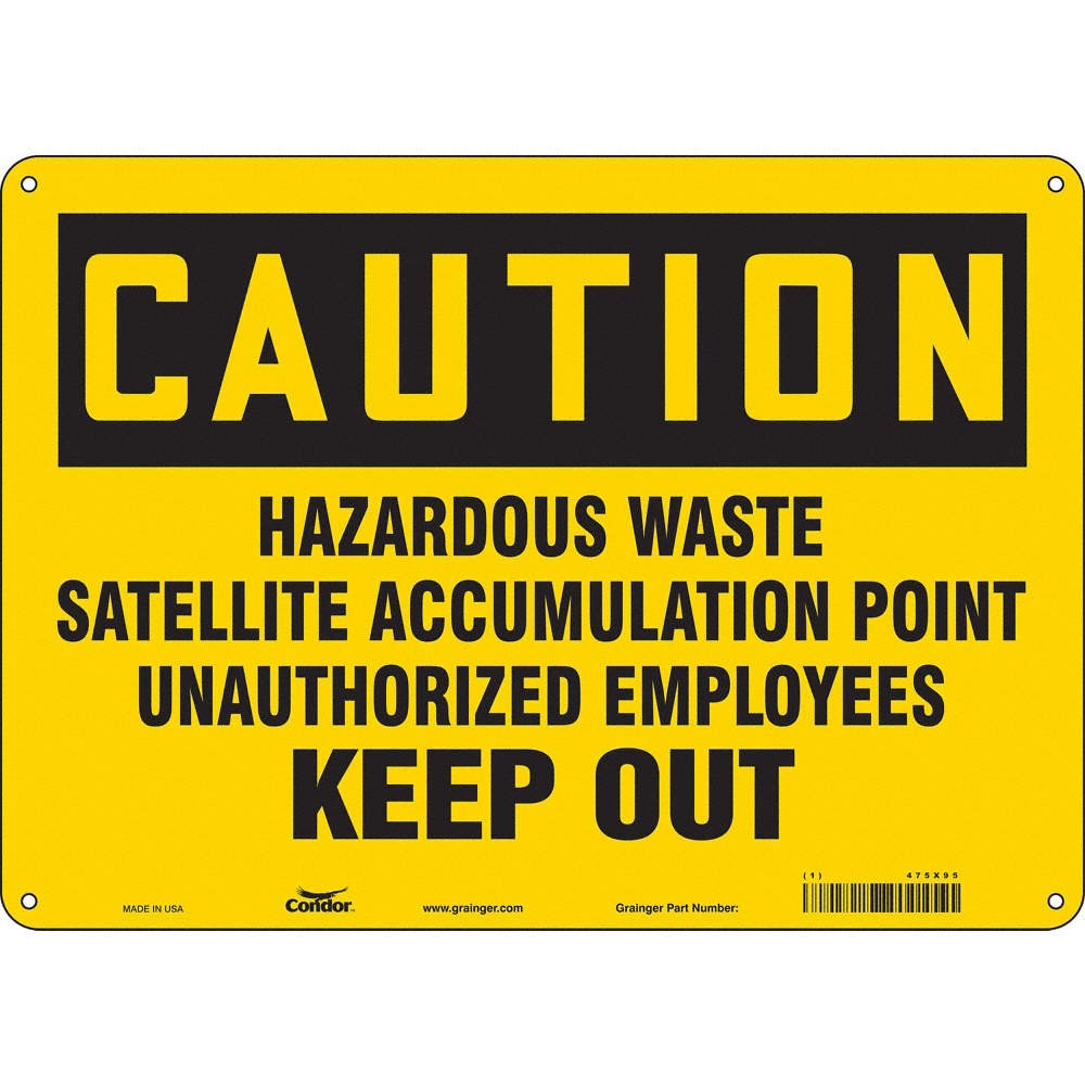 CONDOR 475X95 Safety Sign,10 inx14 in,Aluminum 475X95