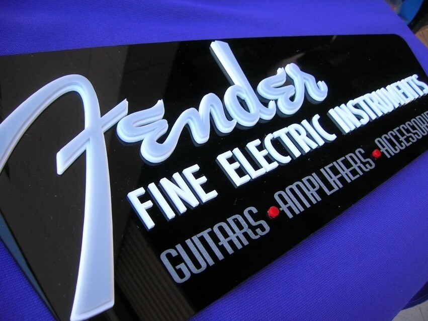 GUITAR Studio 3D SIGN Art Fender Gibson ESP BUSINESS lettering logo style new