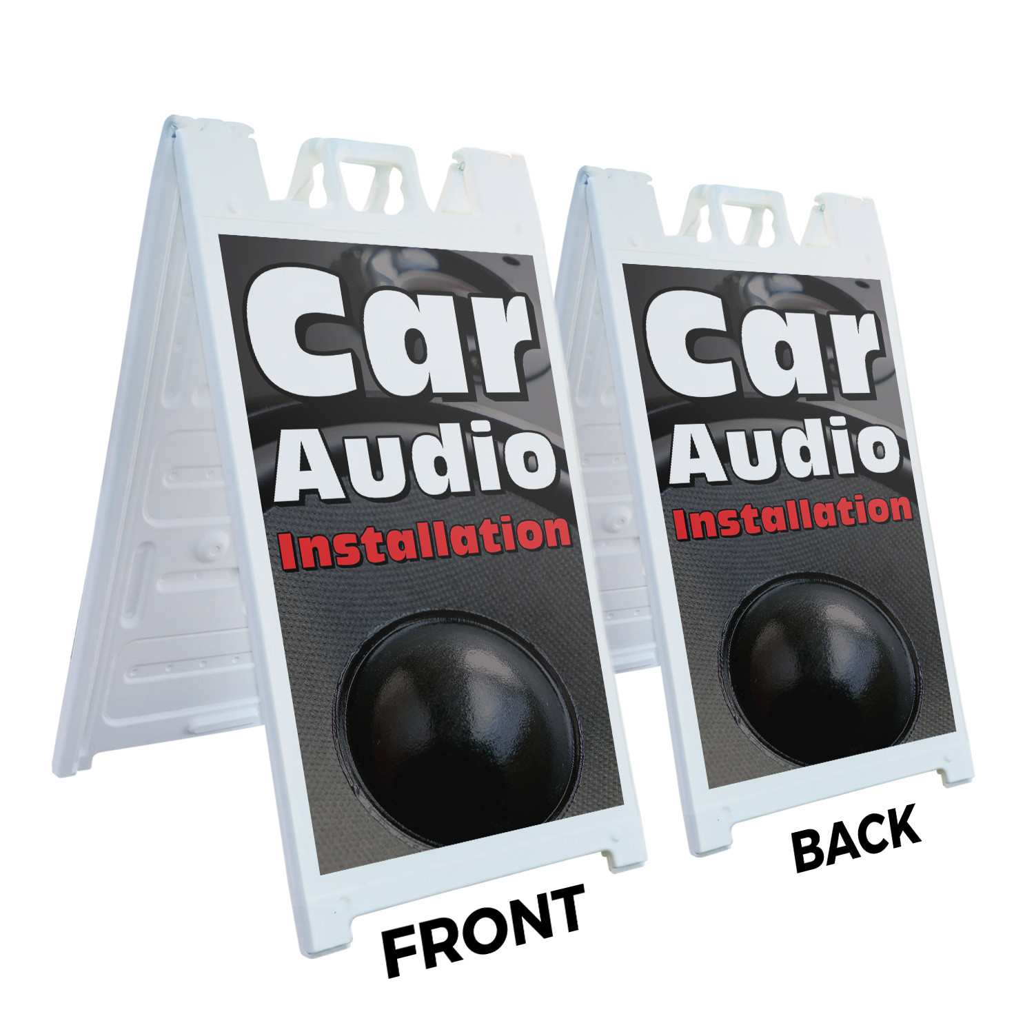 Car Audio Installation Heavy Duty A-Frame Sidewalk Sign Professional Sound Auto