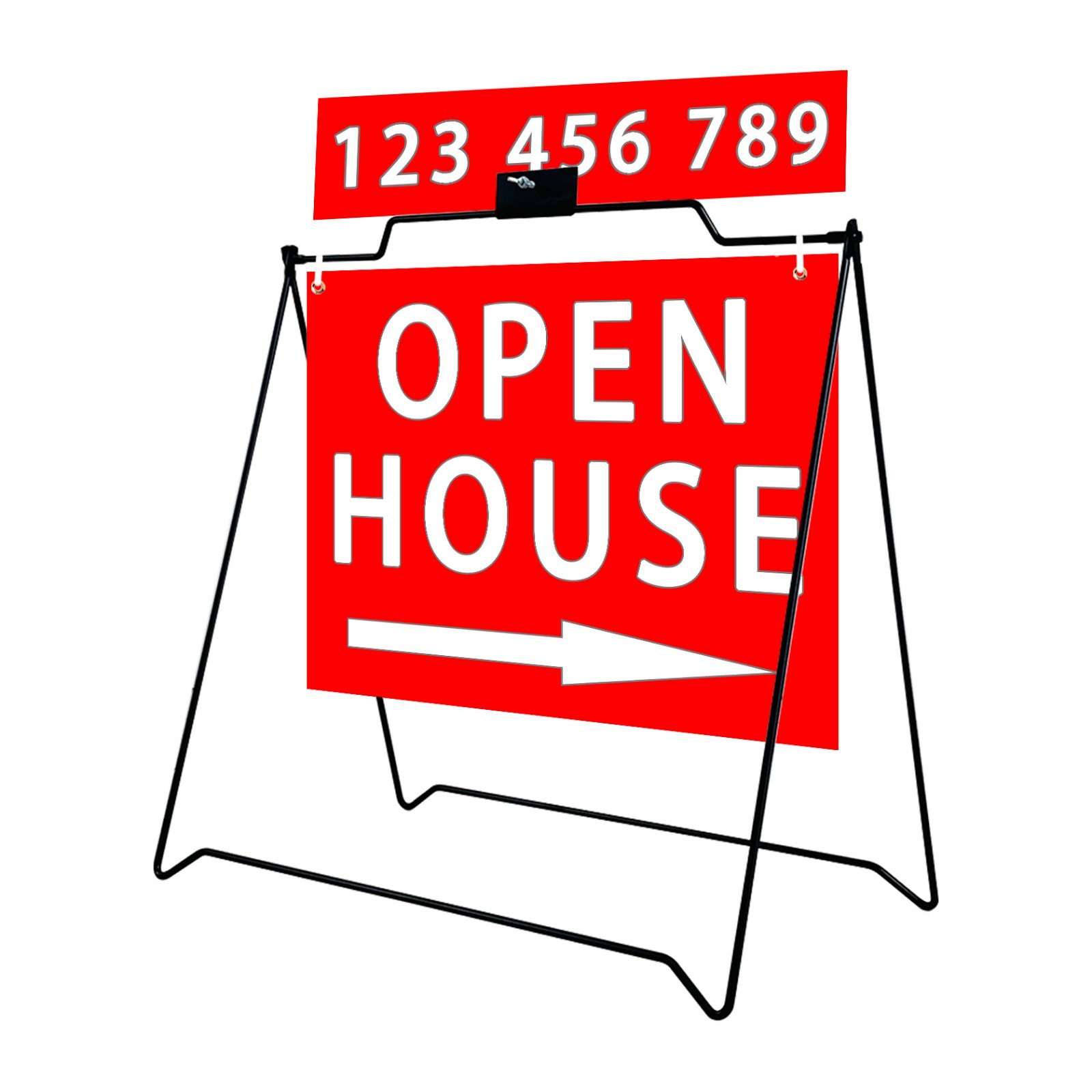 6 UNITS BLACK A-Frame Sign for Open House Sign Real Estate Realtors Sidewalk