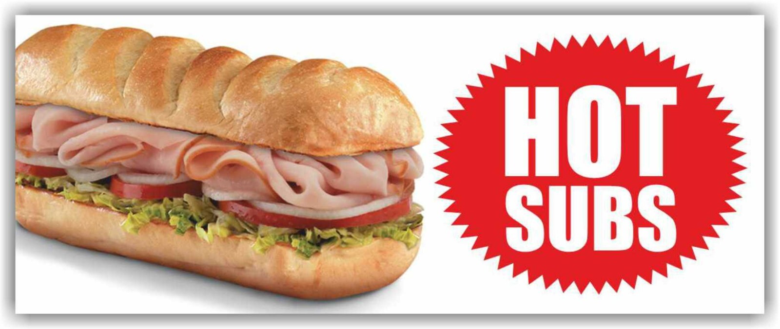 HOT SUBS Advertising Banner Vinyl Mesh Sign street fast fresh food sandwich