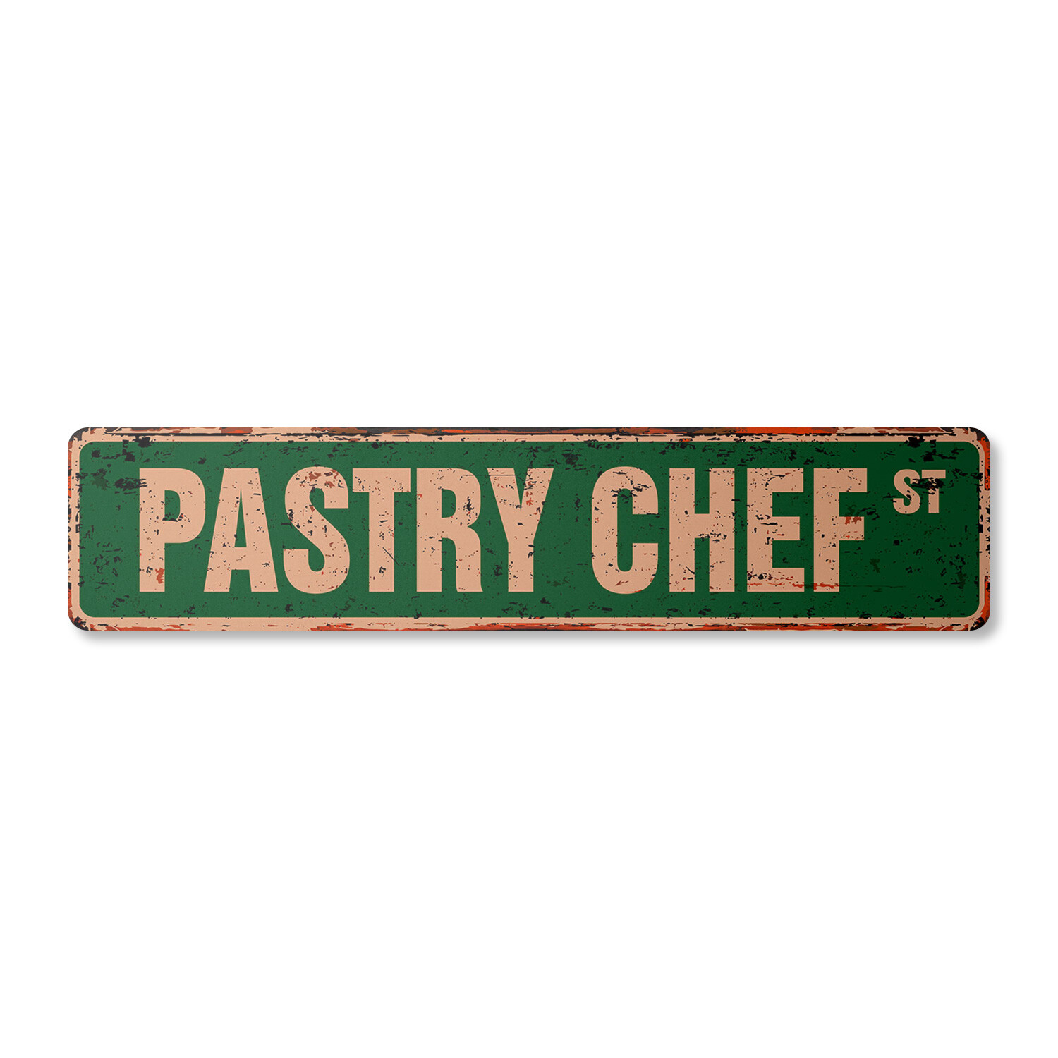 PASTRY CHEF Vintage Street Sign Metal Plastic baker cakes pastries cookie bread