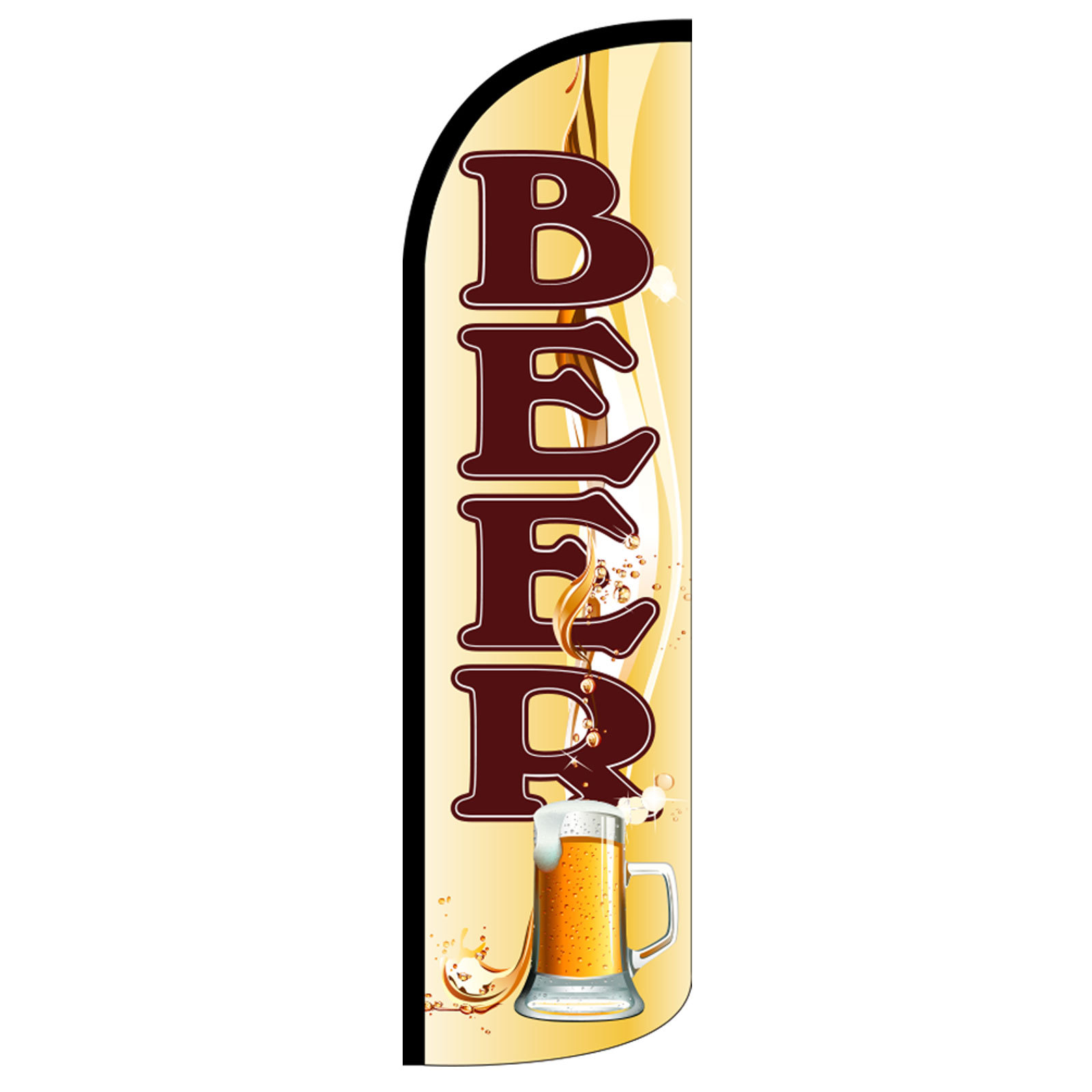 Beer Flag Flutter Feather Banner Swooper Extra Wide Windless