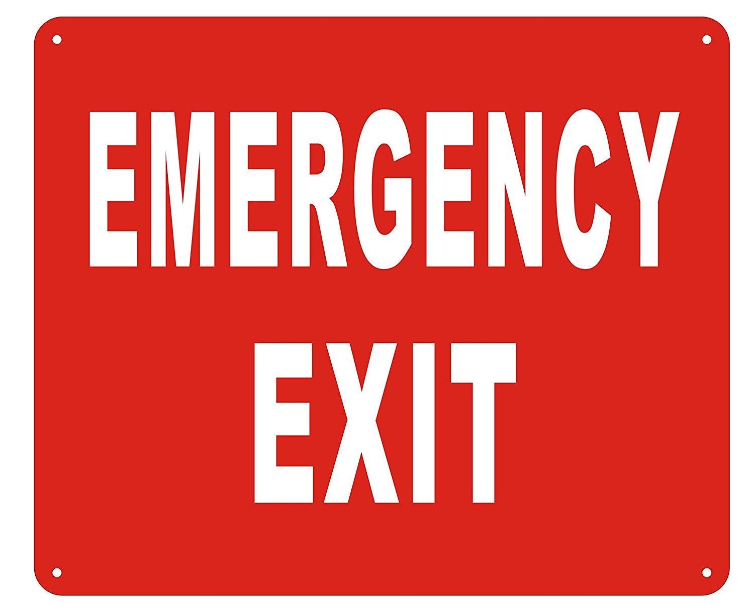 EMERGENCY EXIT SIGN – ( Reflective !!! ALUMINUM , 10X12)-REF24-1027