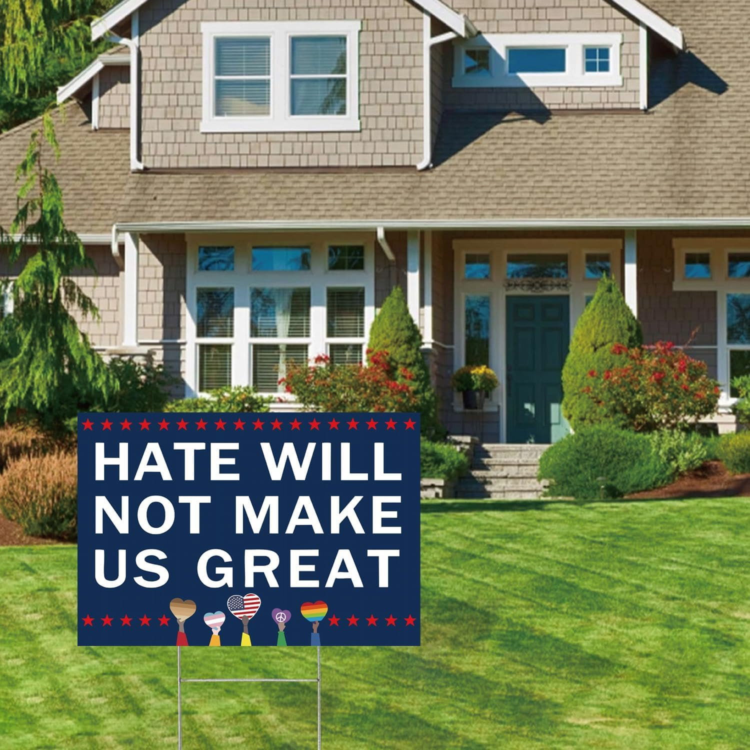 Anti Trump Yard Signs Hate Will Not Make America Great Yard Sign Double Sided Co