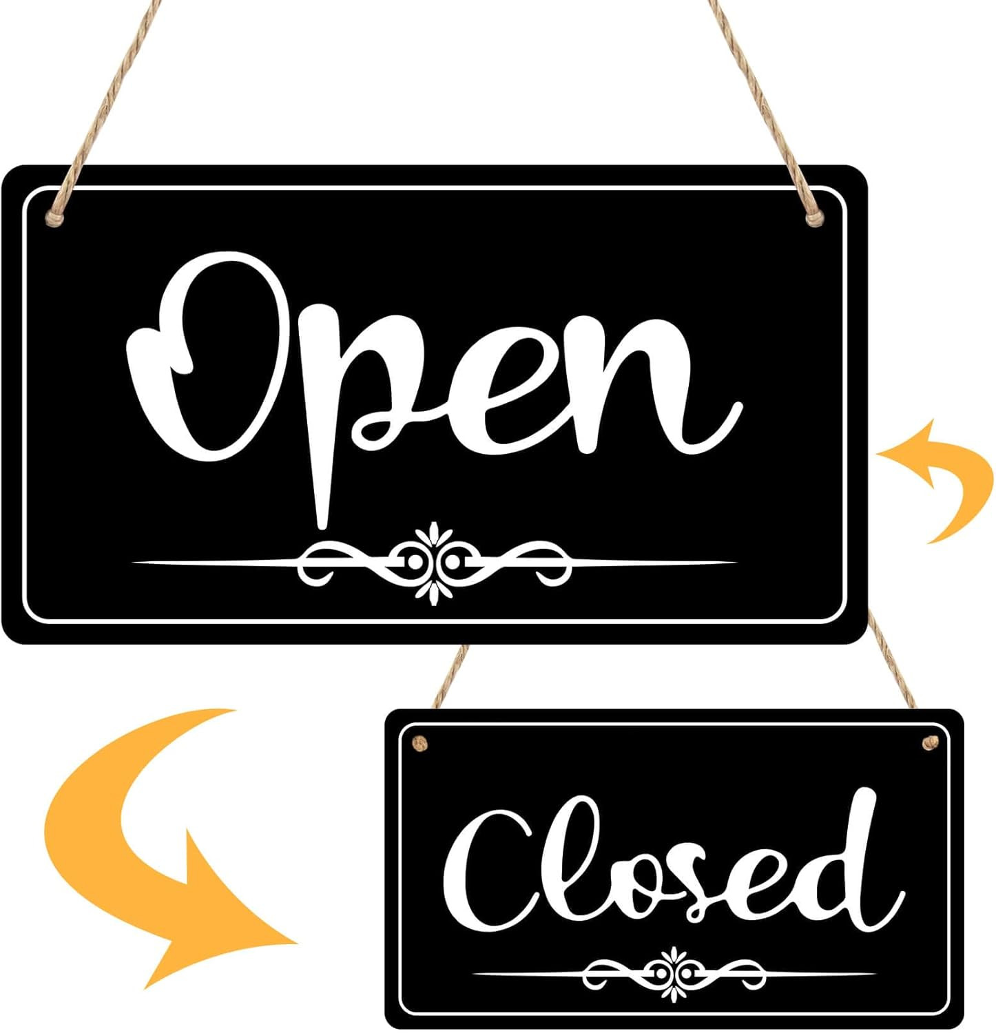 Open Signs for Business Double Sided Open Closed Sign Business Hours Sign Hangin