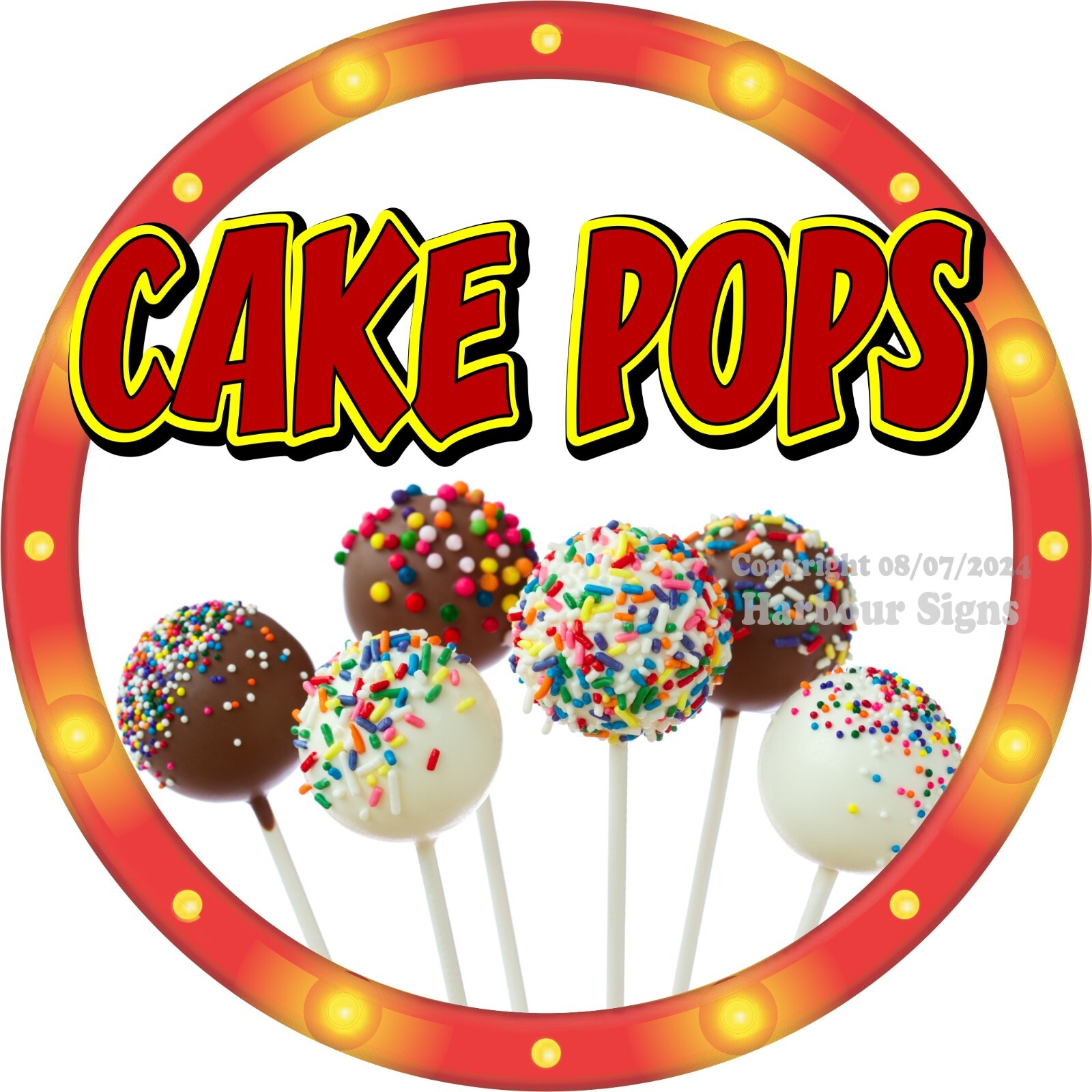 Cake Pops DECAL (Choose Your Size) Snacks Concession Food Truck Sticker c2