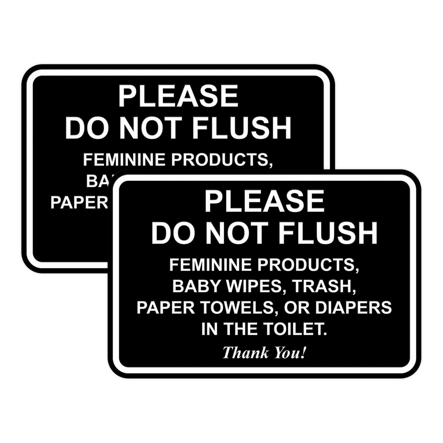 Classic Framed Please Do Not Flush Thank You Bathroom Etiquette Sign – 5″ x 7…