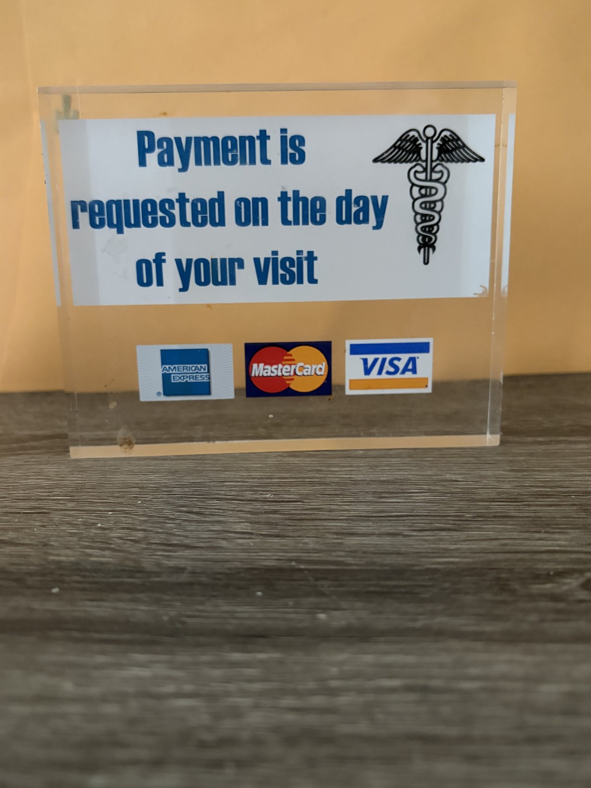 Business counter sign