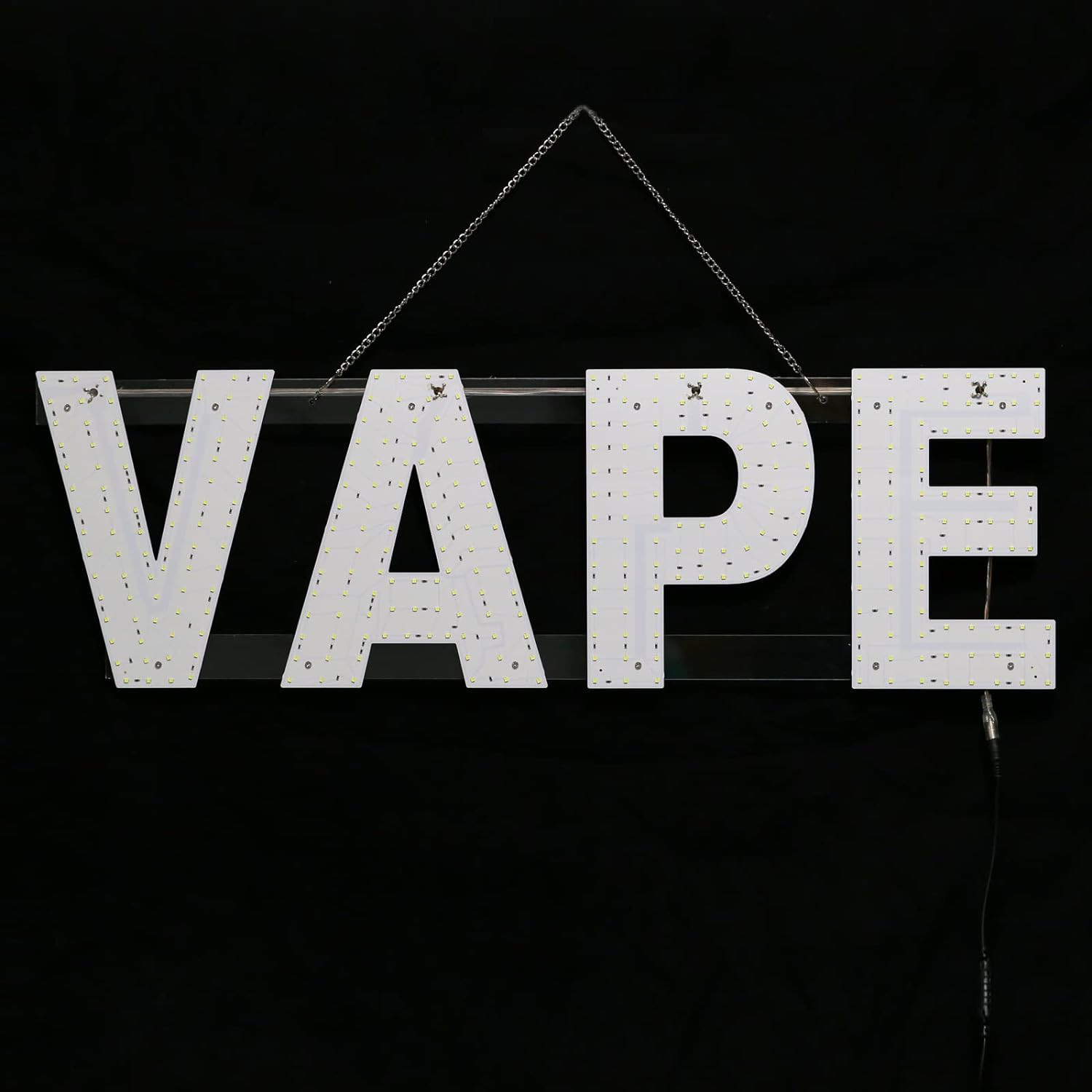 30″X10″ Super Bright Large LED Smoke Shops VAPE Sign with Hanging Installation