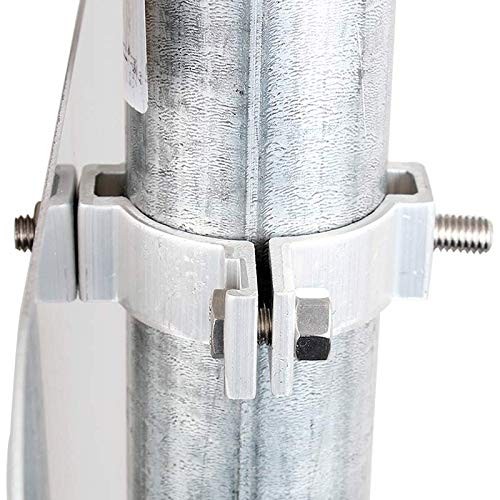 Pair of Sign Brackets and Hardware for Tubular 2 3 8 OD Posts Mounting Kit