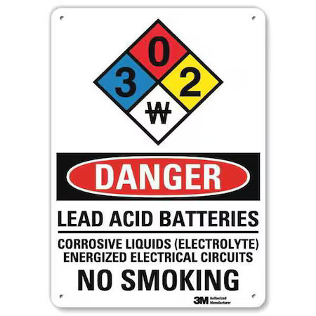 Lyle U3-2083-Na_10X14 Danger Sign, 10″ W, 14″ H, 0.040″ Thickness,