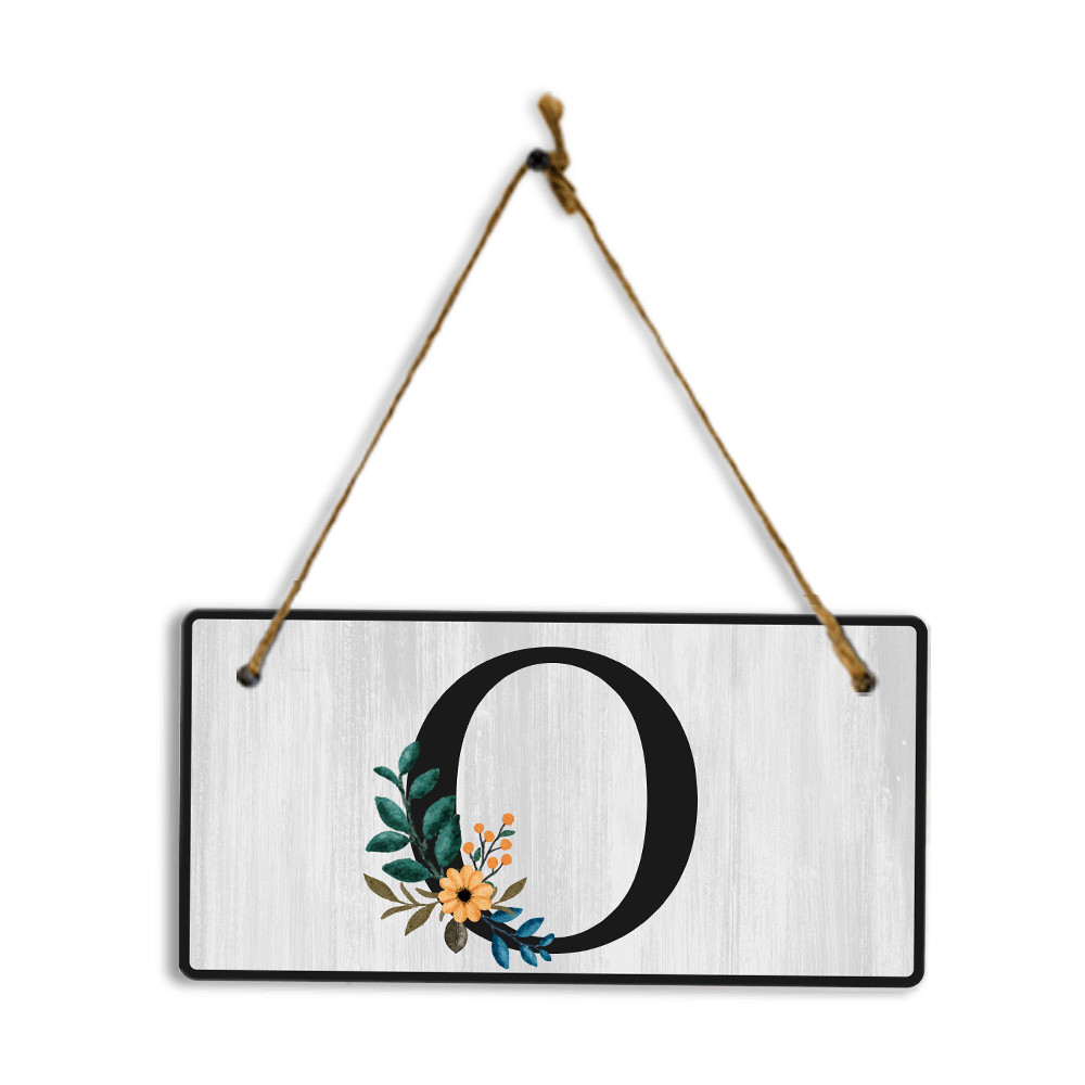 O Flower Decor 5×10 Hanging Wall or Door Sign | Alphabet Letter Room Decoration