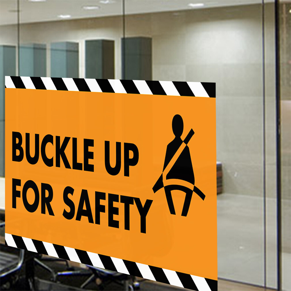 Decal Stickers Buckle up for Safety Advertising Printing Vinyl Store Sign Label
