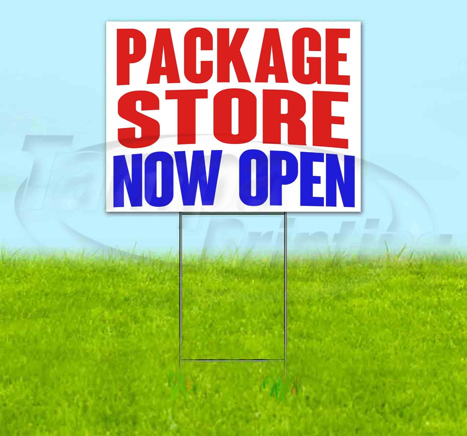 PACKAGE STORE NOW OPEN Yard Sign Corrugated Plastic Bandit Lawn Decorations USA