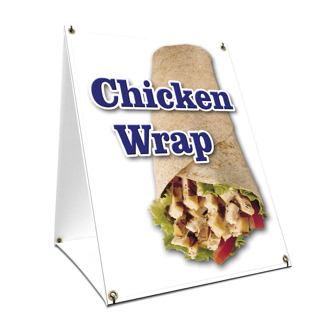 Chicken Wrap Yard Sign & Stake outdoor plastic coroplast window