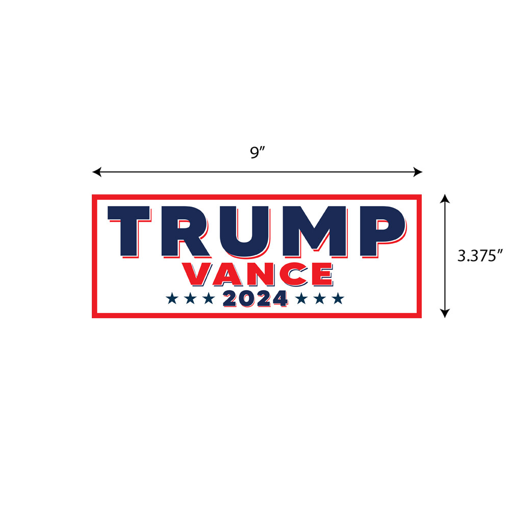 TRUMP VANCE 2024 MAGA Bumper Sticker Decal Graphic Election BS0566