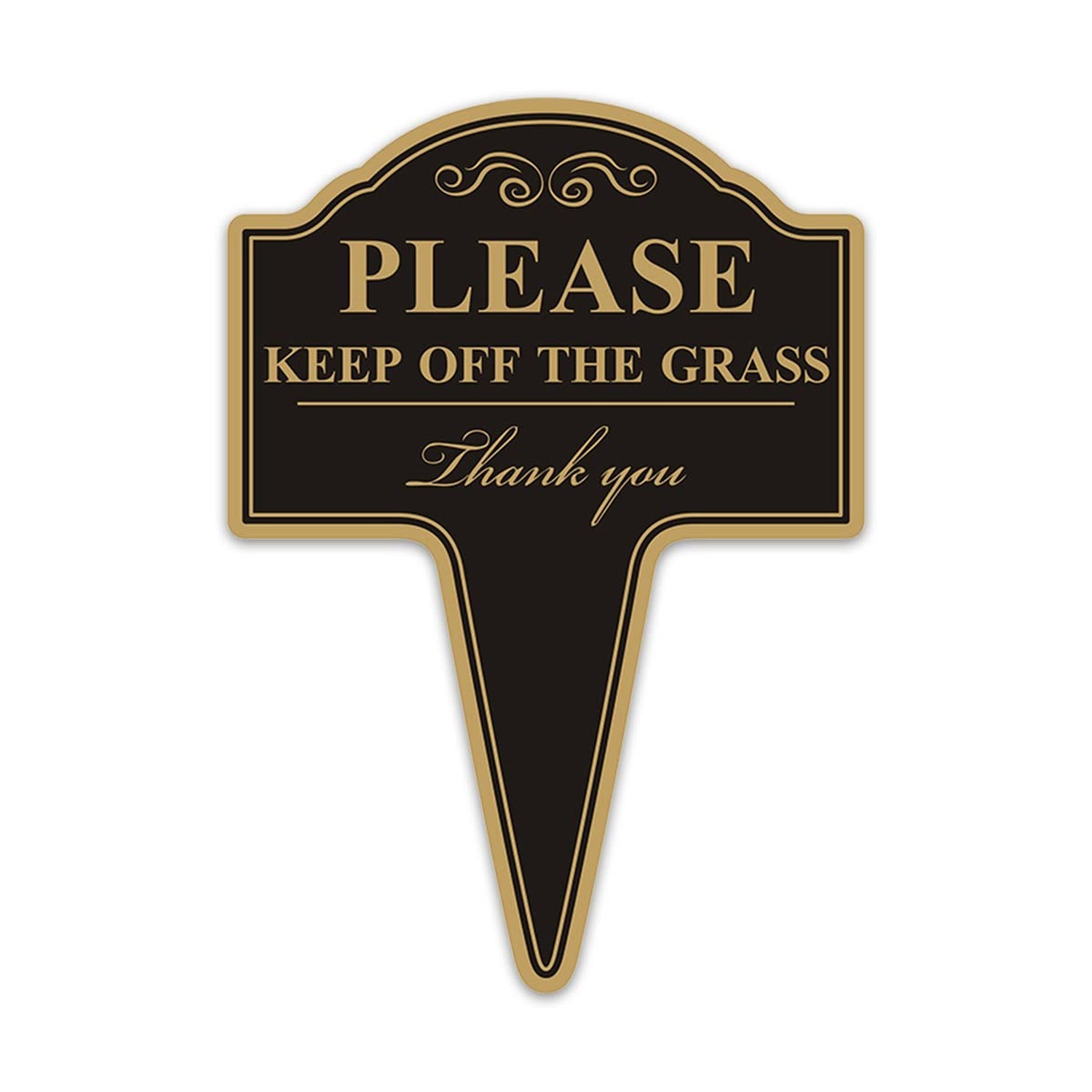 Keep Off the Grass Sign, Yuntarda 10”x14” Stay Off Grass Sign with S