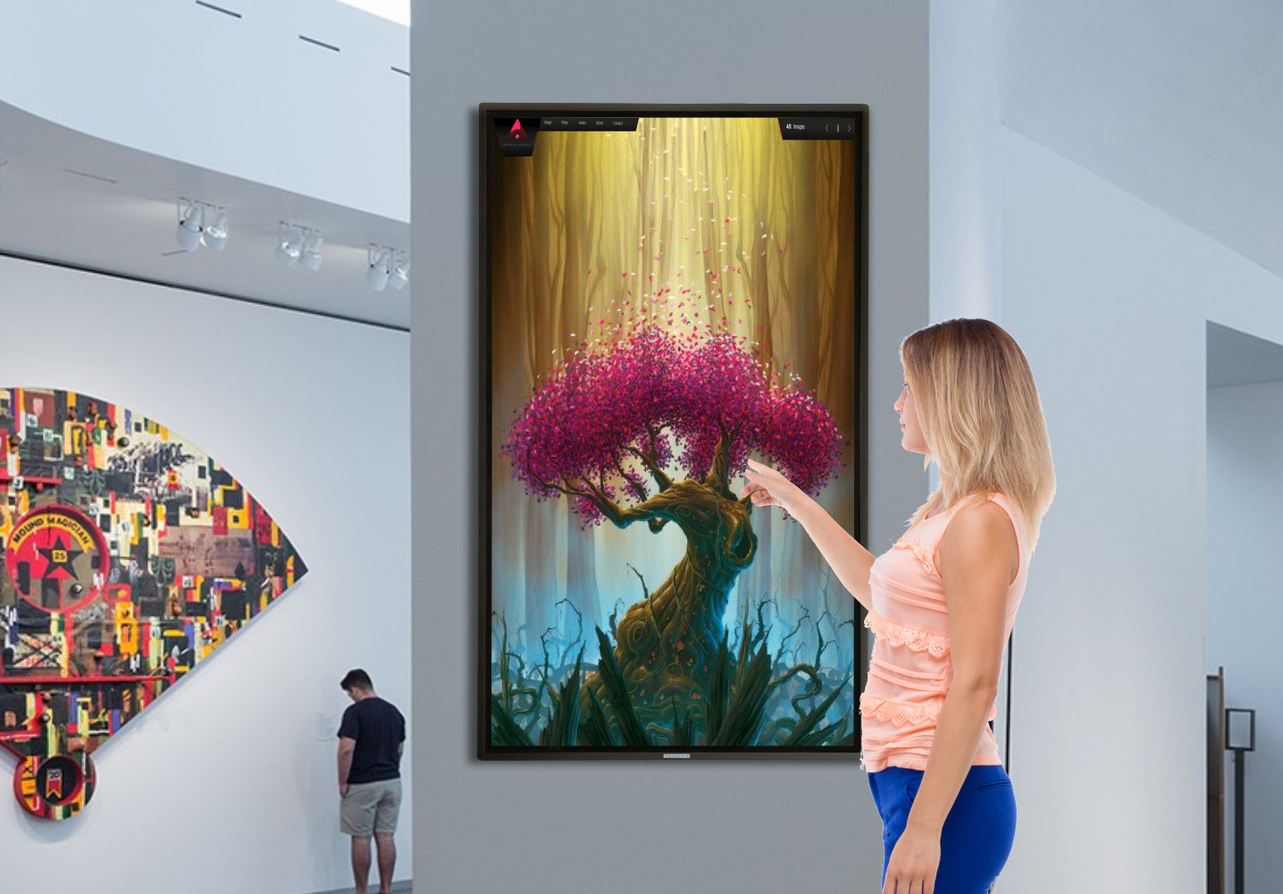 50″ HD Wall Mount Touch Screen Computer Kiosk – Commercial Grade Digital Display