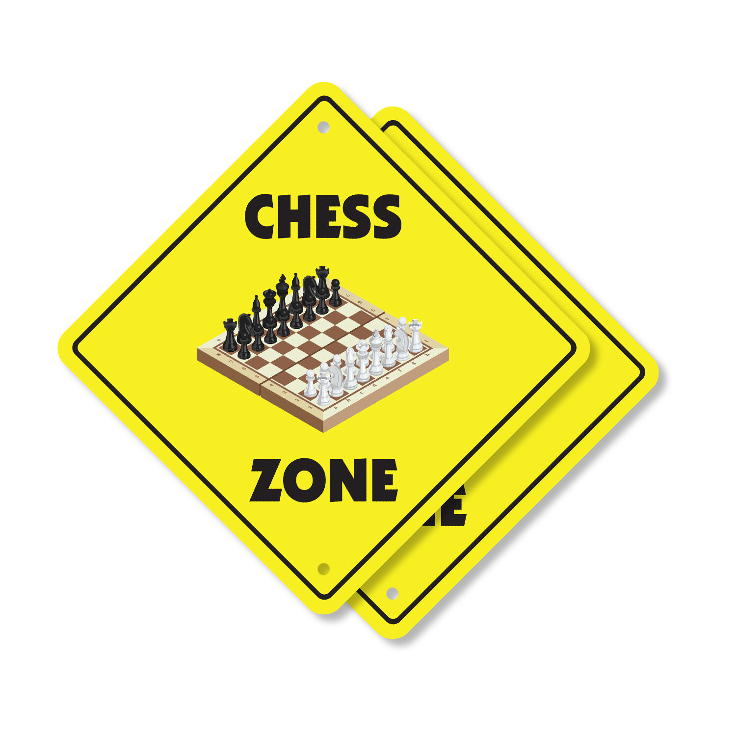 Chess Plastic Street Sign Crossing Xing Gift Novelty Funny