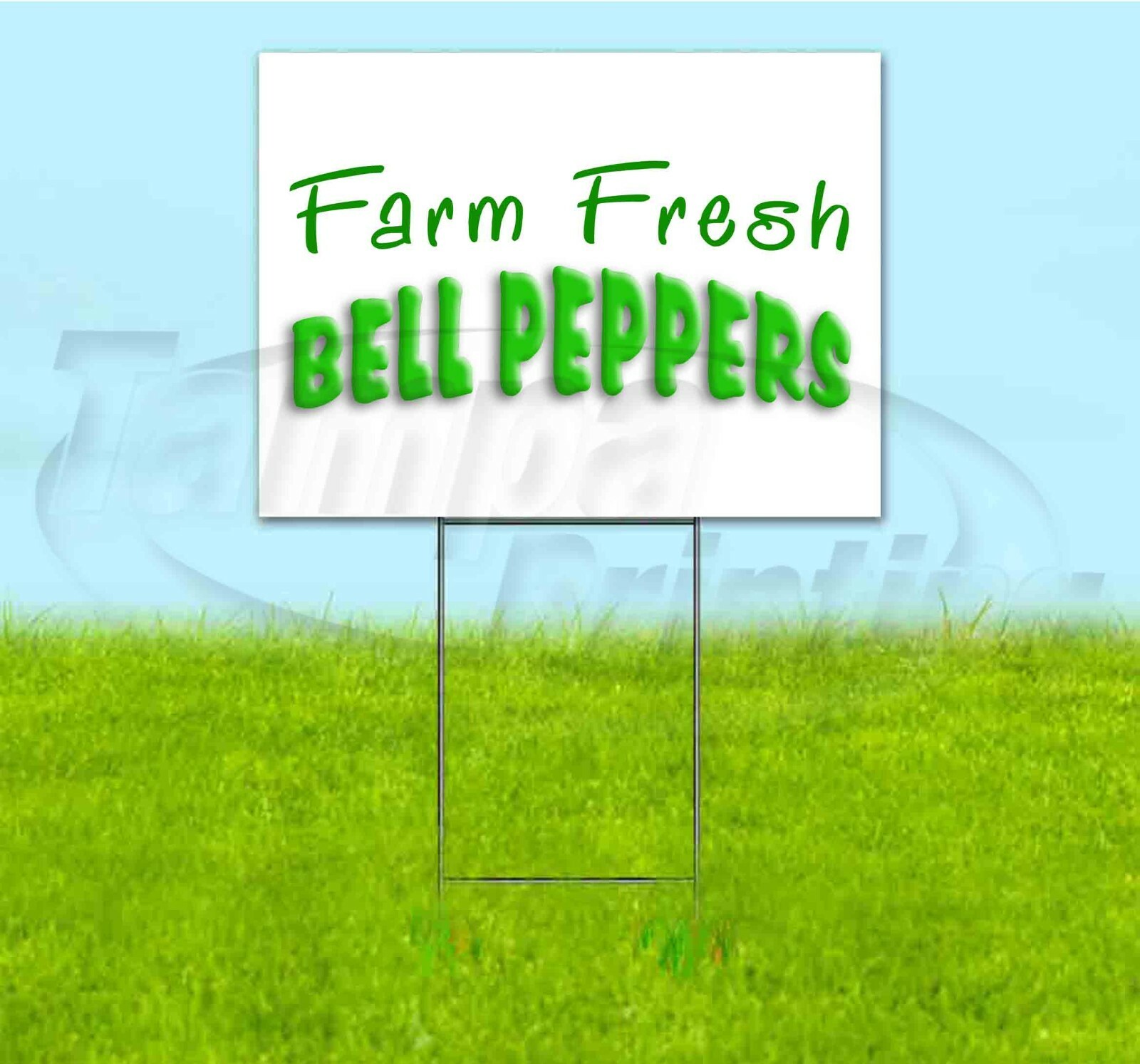 FARM FRESH BELL PEPPERS 18×24 Yard Sign WITH STAKE Corrugated Bandit USA PRODUCE