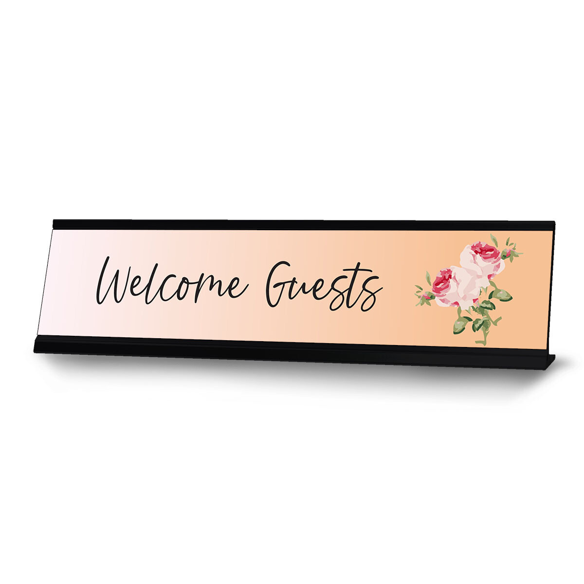 Welcome Guests, Desk Sign or Front Desk Counter Sign (2 x 8″)