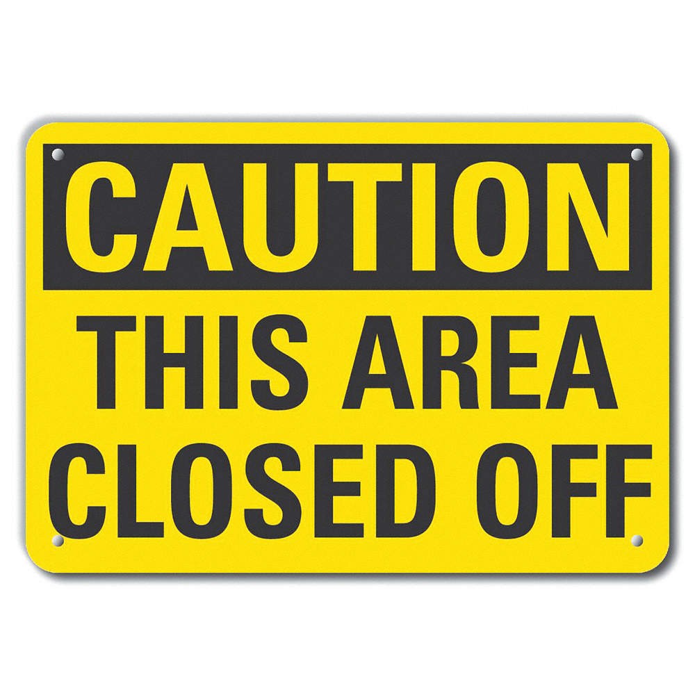 LYLE LCU3-0265-NP_10x7 Caution Sign,7 in x 10 in,Plastic 460G14