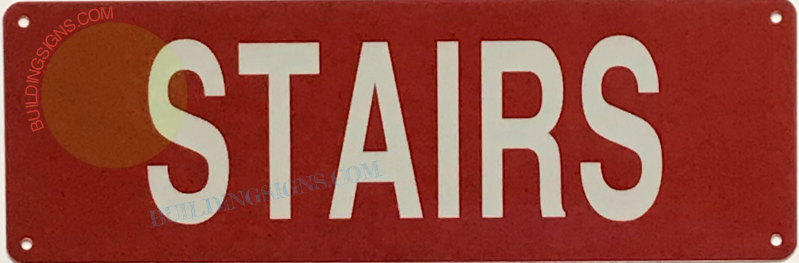 STAIRS SIGN -(4×12, Red, Aluminum) -REF24-1027