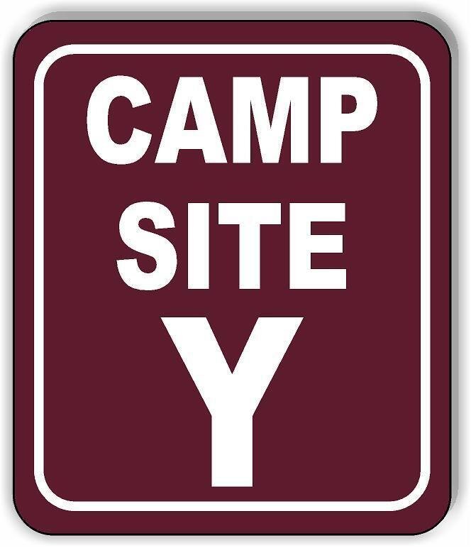 Camp Site Y Camping Aluminum Composite Sign