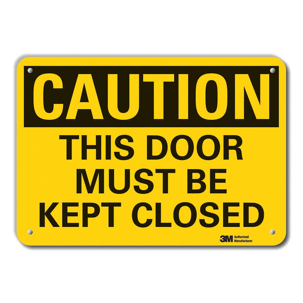LYLE LCU3-0298-NP_10x7 Caution Sign,7 in x 10 in,Plastic 460G47