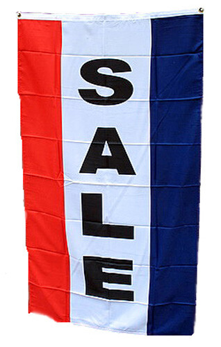 Vertical SALE Flag 3′ wide x 5′ Tall Red White & Blue Ships from Massachusetts