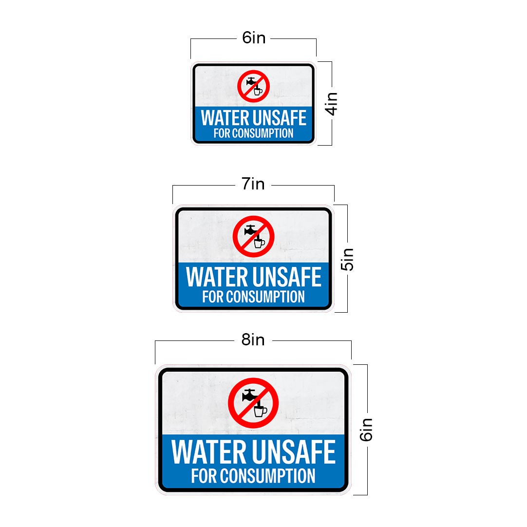 Classic Framed Plus Water Unsafe for Consumption Door or Wall Sign