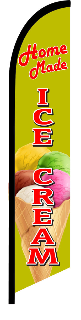 HOME MADE ICE CREAM swooper feather flag banner sign 9055