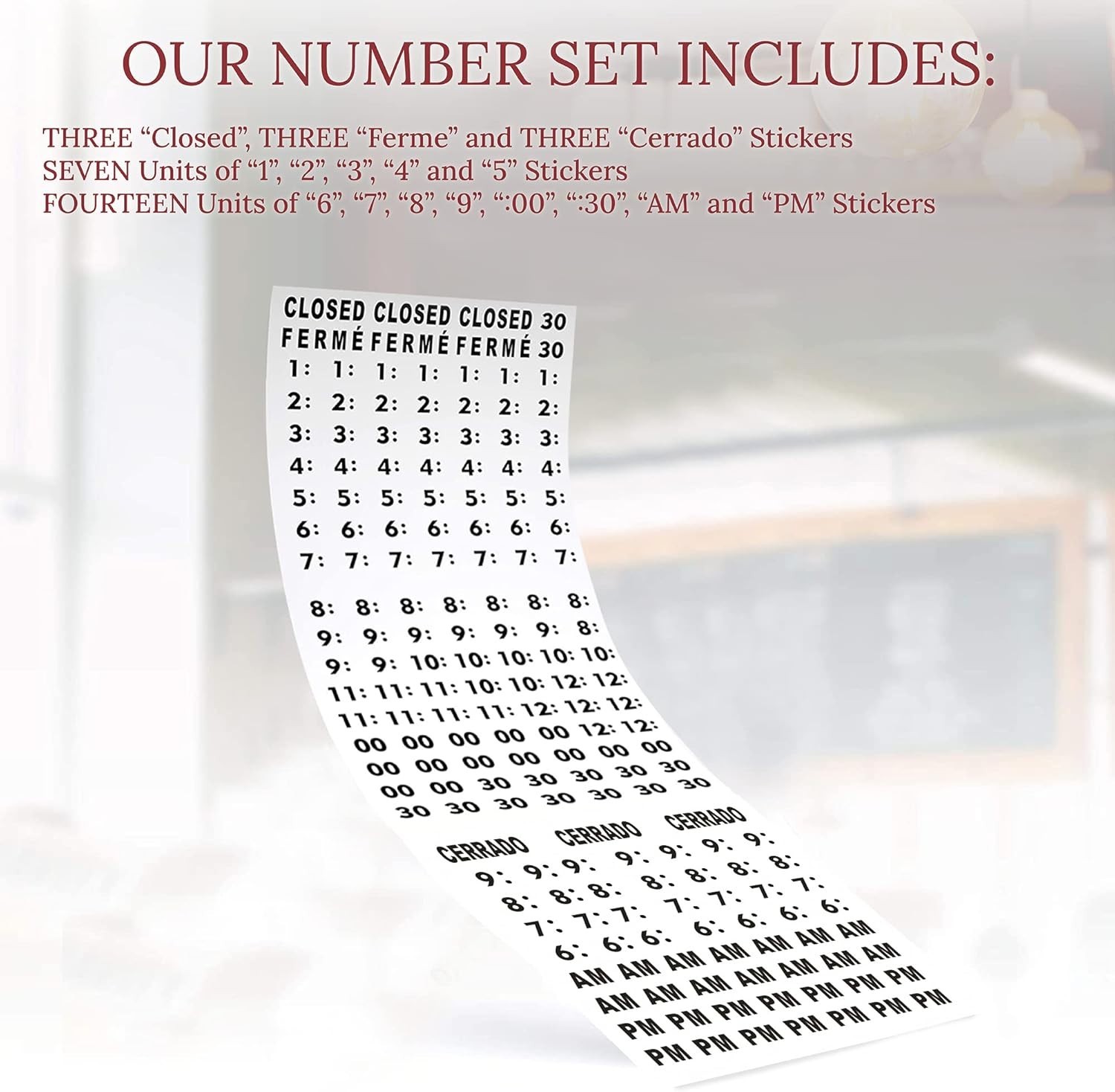 Hours of Operation Sign 11.7 x 7.7 Inch Red and White Ideal for Retail Offices