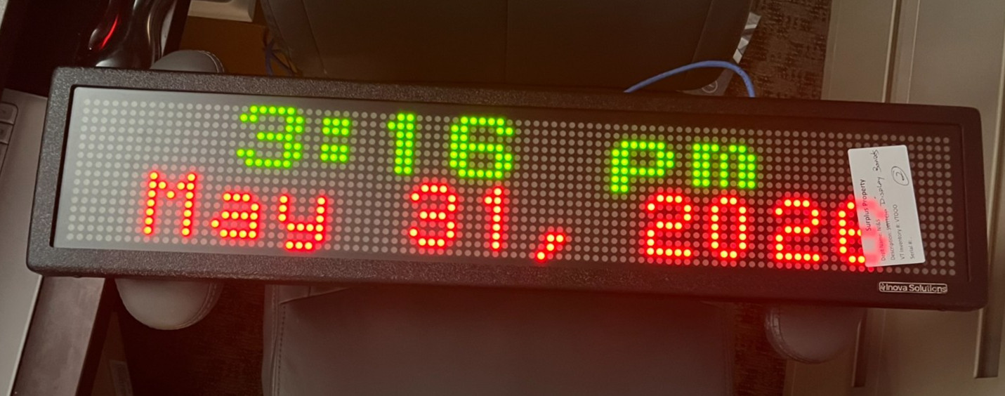 Inova Solutions OAX2-CS LED Message Display Sign PoE Ethernet Tested