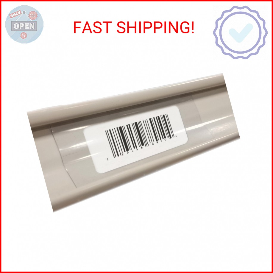 250 Clear Plastic Gondola Shelving Ticket Molding UPC Insert Strips 3″ x 1.25″