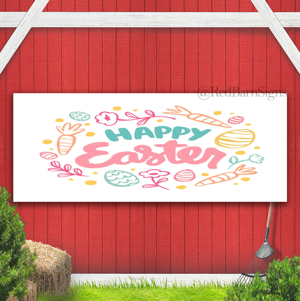 He Is Risen Easter Sunday Indoor Holy Week Palm Sunday Banner sign with grommets