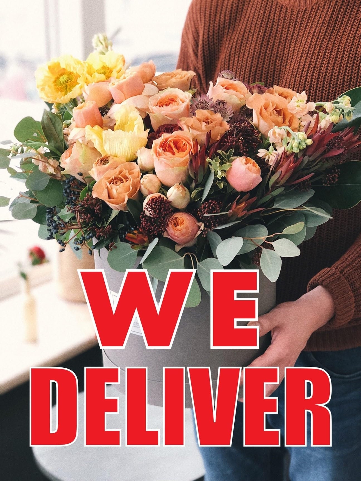 Florist | Retail Window Display Sign | 18″W x 24″H