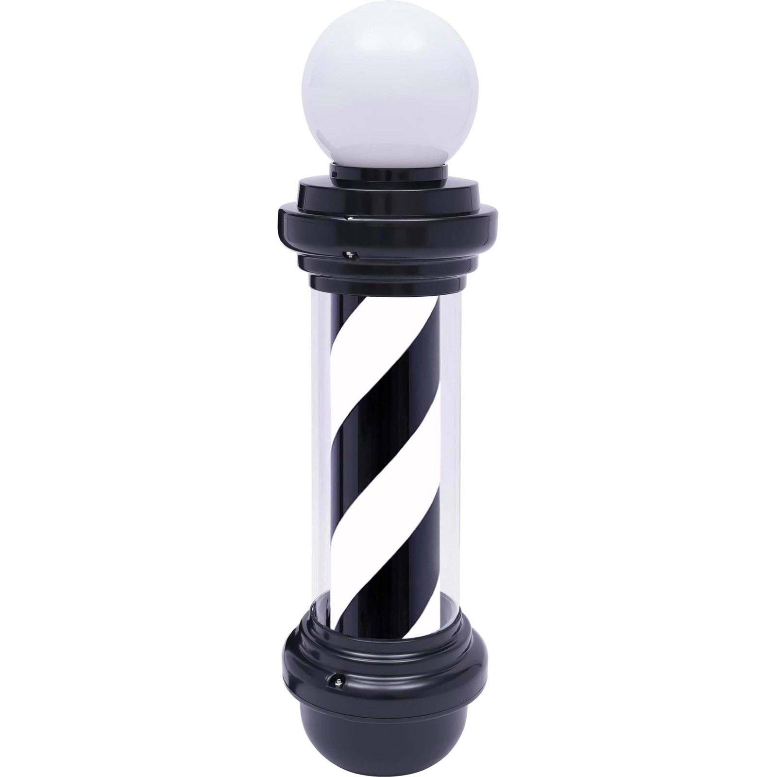 27” Black White Barber Pole Light